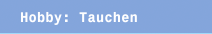 Hobby: Tauchen