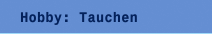 Hobby: Tauchen